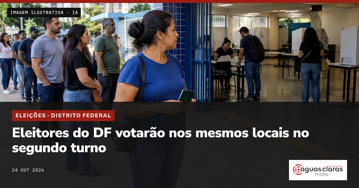 Eleitores do DF votarão nos mesmos locais no segundo turno