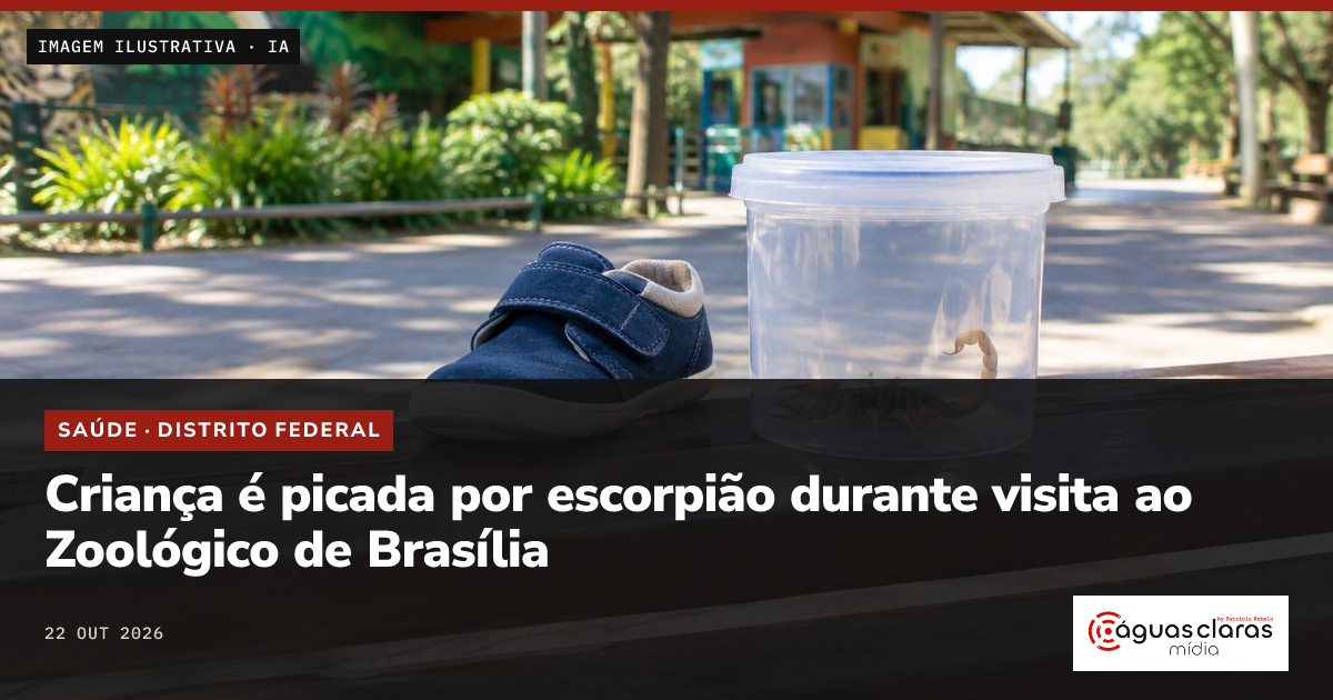Criança é picada por escorpião durante visita ao Zoológico de Brasília