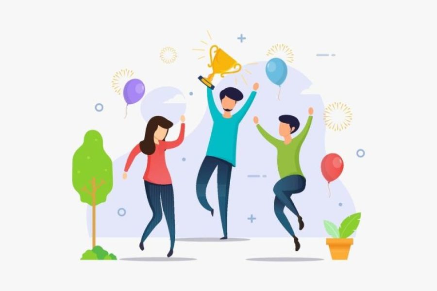 1993320-pessoas-comemorando-vitoria-e-ganhando-recompensa-por-conquistas-vetor